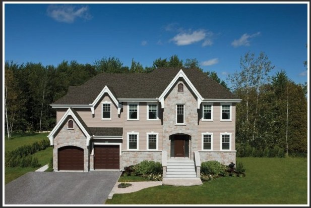 Two story home with new roof