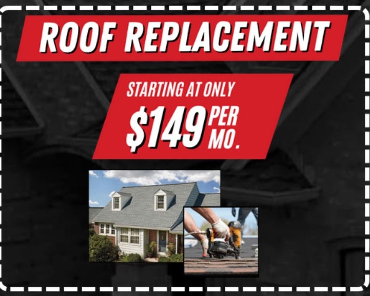 Roof replacement starting at only $149 per month